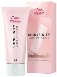 Wella Vopsea translucida demipermanenta - Wella Professionals Shinefinity Zero Lift Glaze, nuanta 09/05 Silk Blush (blond foarte deschis natural mahon), 60 ml