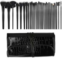 Mimo Set 32 Pensule Negre pentru Machiaj - Mimo Makeup Brush Black, 32 buc