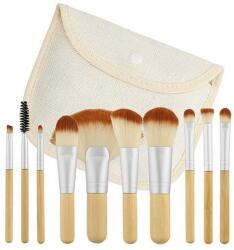 Mimo Set 10 Pensule pentru Machiaj - Mimo Makeup Brush Bamboo, 10 buc