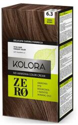 Aroma Vopsea Crema Demi-permanenta - Kolora Zero No Ammonia Color Cream, nuanta 6.3 Amber Brown, 120 ml