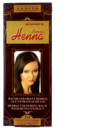 Henna Sonia Balsam Colorant cu Extract de Henna Henna Sonia, Nr. 114 Saten Auriu 75 ml