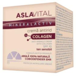 Farmec Crema Antirid cu Colagen - Aslavital Mineralactiv SPF 10, 50ml