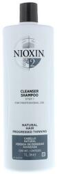 Nioxin Sampon Impotriva Caderii Puternice pentru Par Natural cu Fir Dramatic Subtiat - Nioxin System 2 Cleanser Shampoo, 1000 ml