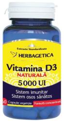 Herbagetica Vitamina D3 Naturala 5000 UI Herbagetica, 60 capsule vegetale