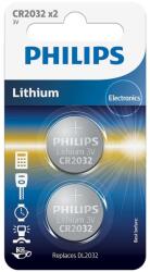 Philips CR2032P2/01B - 2 buc Baterie buton cu litiu CR2032 MINICELLS 3V 240mAh (P2226)