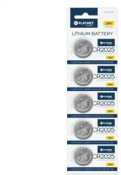 Platinet Baterie litiu tip buton (5 buc. ) CR2025 BLISTER 3V (PL0170)