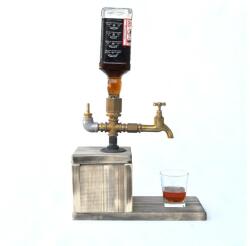 ASIR GROUP Dozator de băuturi 30x32 cm auriu/molid (AS1282) Raft