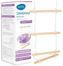 Sanity Scara de pat Sanity pentru reabilitare, rezistenta, 6 trepte din lemn ecologic, greutate maxima 150 kg, 180 cm lungime (scaraSanity)