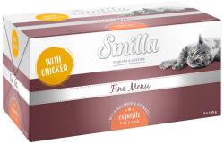 Smilla 24x100g Smilla Fine Menü finom töltetékkel csirke, lazac & spenót nedves macskatáp