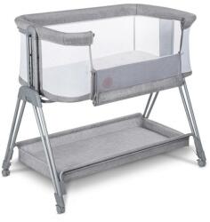 Lionelo Patut Lionelo Co-Sleeper Luna 2 -1 Cu Laterala Culisanta Setare Unghiulara Roti Reglabil 6 Pozitii Pe Inaltime Gri Deschis (LO-LUNA_GREY_CONCRETE)