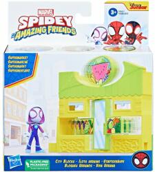 Spidey and His Amazing Friends Set de joaca cu figurina, Spidey, Supermarket, F8361