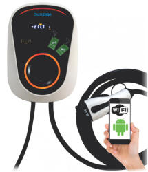 EV-MAG Statie fixa cu ecran pentru incarcare masini electrice EV-MAG GSD-32/1-WC, WiFi, RFID, 7 kW, type 2, monofazat, control de pe telefon (GSD-32/1-WC)