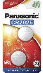 Panasonic CR2025-2B-PAN 3V lítium gombelem 2db/csomag (CR2025-2B-PAN)