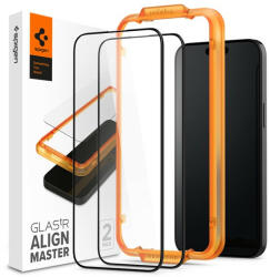 Apple Spigen AlignMaster Glas. tR Apple iPhone 15 Pro, Tempered kijelzővédő fólia (2db) (AGL06895) - speedshop
