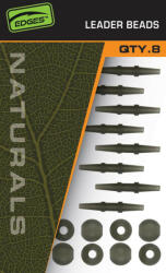 FOX Edges Naturals Leader Beads x 8 - GUMIHÜVELY ÉS GYÖNGY KÉSZLET (CAC860)