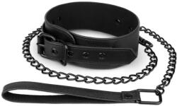 Bedroom Fantasies Faux Leather Collar & Chain Black