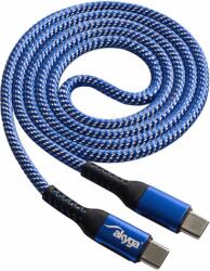 Akyga USB C apa/USB-C apa 2.0 Adat és töltő kábel - Kék (AK-USB-37)