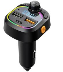  C28 CAR Bluetooth FM трансмитер - 3.1 А, 7 LED светлини, 2xUSB + TYPE C
