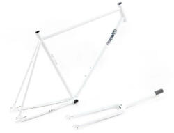 Csepel Royal 3* 2022 28-as (622-es) fixi-single speed kerékpár váz és villa szett, acél, fehér, 550-es vázméret