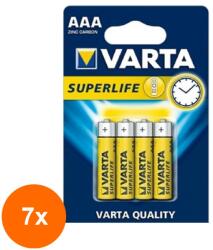 VARTA Set 7 x Baterie Varta Superlife 2003 R3 / AAA, 4 Bucati / Blister (FXE-7xEXF-TD-81906) Baterii de unica folosinta