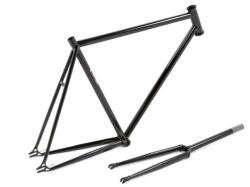 Csepel Royal 4* 2022 28-as (622-es) fixi-single speed kerékpár váz és villa szett, acél, fekete, 600-as vázméret