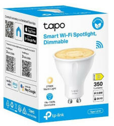 TP-Link TAPO L610 GU10 Dimmelhető Smart Wi-Fi LED izzó (TAPO L610) - patronbolt