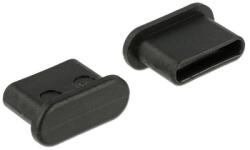 DeLock Porvédő USB Type-C female fogantyú nélkül 10 db fekete (64014) - macropolis