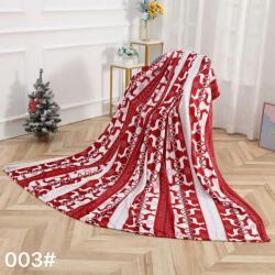  RÉNSZARVASOK piros-fehér karácsonyi mikroplüss takaró Méret: 200 x 220 cm