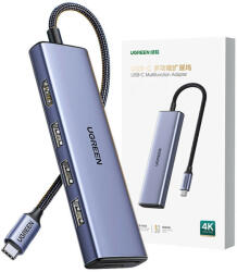  Adapter HUB UGREEN CM511 USB-C to HDMI, 3x USB-A 3.0, SD/TF