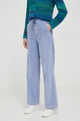 United Colors of Benetton nadrág női, magas derekú széles - kék 36 - answear - 33 590 Ft
