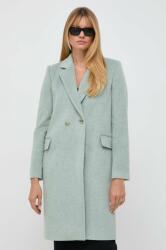TWINSET kabát gyapjú keverékből zöld, átmeneti, kétsoros gombolású - zöld 38