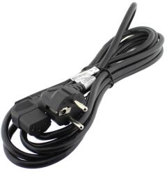 Akyga Cablu alimentare AC, 3m, 3 fire, culoare negru, CEE 7/7 (E/F), IEC C13 mama 90°, AKYGA, AK-PC-12A, T143651
