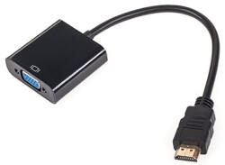 Cabletech Cablu adaptor HDMI tata - VGA mama, cu audio - 401597