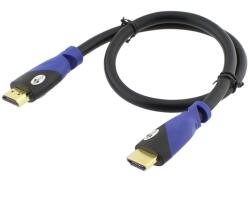 Goobay Cablu HDMI tata, HDMI tata, 0.5m, negru-albastru, Goobay, 72315, T199906