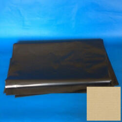  Zsák HDPE 700x1100mm/20mikron, fekete, 50db/tek. , 500db/#