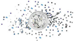 Partydeco Test és arc glitter 3g ezüst, holographic (LUFI554166)