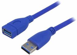 Akyga Cablu USB A mufa, USB A soclu, USB 3.0, lungime 1.8m, albastru, AK-USB-10, T145924