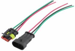  Cablu cu conector rezistent la umiditate, 3 fire, 13cm, HB303, 196689