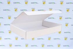 Szidibox Karton Csomagoló doboz, önzáró, postai kartondoboz 295x190x45mm fehér (SZID-01481)