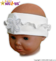 Baby Nellys Bentiță Baby Nellys ® cu floare - alb - tulimi - 31,85 RON