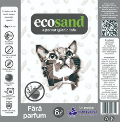 Ecosand PROMO LIVRARE Nisip tofu pisici Ecosand fara parfum 6L