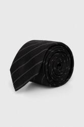 Hugo selyen nyakkendő fekete - fekete Univerzális méret - answear - 13 990 Ft