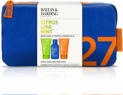  Baylis & Harding Set cadou de îngrijire a corpului pentru bărbați în geantă de cosmetice - Lime & Mint, 3buc