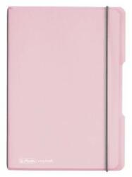 Herlitz my. book flex A5 füzet 40 lapos kockás Pastels rózsaszín