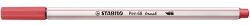 STABILO Pen 68 brush ecsetfilc rozsdavörös
