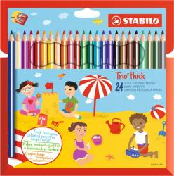 STABILO Trio vastag színesceruza készlet 24 db-os + 1 db hegyező
