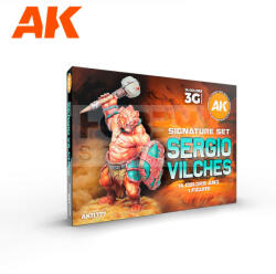 AK Interactive AK-Interactive SERGIO VILCHES - 3GEN SIGNATURE SET - 14 COLORS & 1 FIGURE - festékszett AK11777
