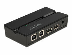 Delock USB 2.0 kapcsoló 2 személyi számítógép - 2 eszköz (11492)