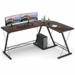 BigHome L alakú íróasztal - Sötétbarna (BS0509)