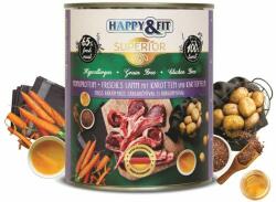 Happy&Fit Superior 100% Monoprotein- Friss bárányhús sárgarépával és burgonyával 24x800g